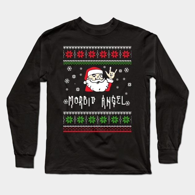 morbid angel santa metal Long Sleeve T-Shirt by mantaplaaa